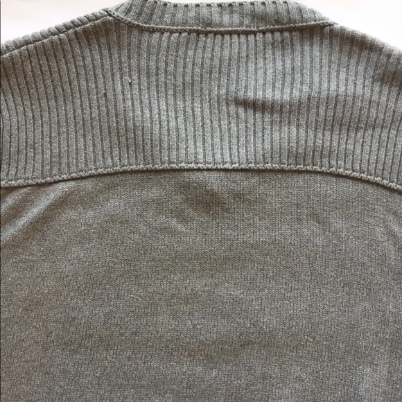Dockers Men V Neck Sweater Large Gray Cotton - Picture 3 of 12